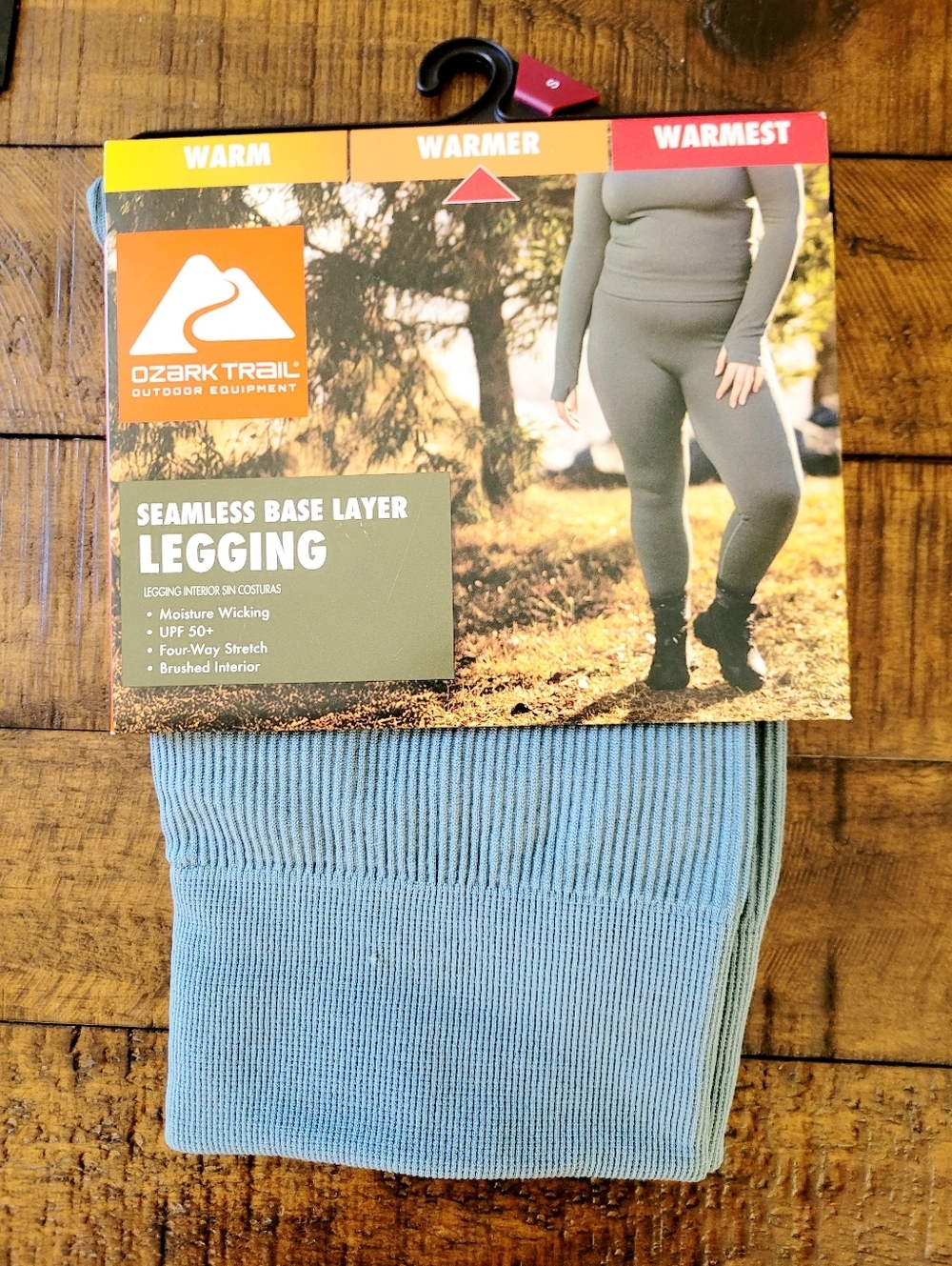 NEW Ozark Trail Seamless Base Layer Leggings Women’s Small Heritage Blue Thermal